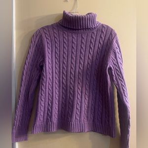 LL Bean cable knit turtleneck sweater, women’s small
